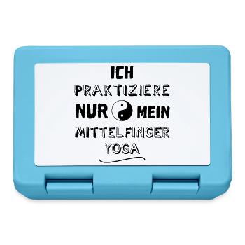 mittelfinger yoga - Brotdose - Saphirblau - Vorne
