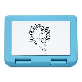 Musical Notes Music Musicians Clefs Sheet Music - Lunchbox - sapphire blue - Front