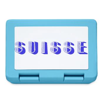 SUISSE. PAYS. GENEVE. SUISSE. HUMOUR. PAYS - Boîte à goûter - bleu saphir - Devant