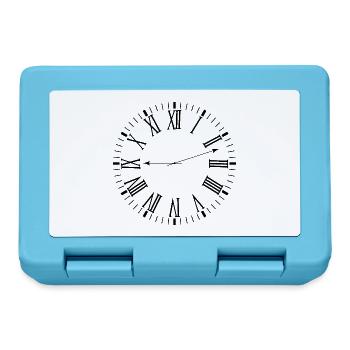 Horloge romaine - Boîte à goûter - bleu saphir - Devant