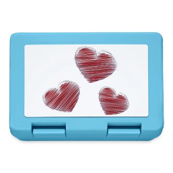 HEILIGER VALENTINSTAG. ICH LIEBE DICH. ICH LIEBE DICH. LIEBE. LIEBE - Brotdose - Saphirblau - Vorne