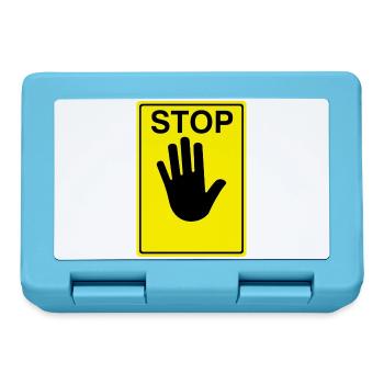 Stop Sign Logo - Lunchbox - sapphire blue - Front