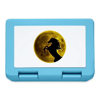Vollmond Pferd - Brotdose - Saphirblau - Vorne