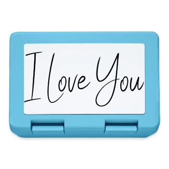 VALENTINSTAG. ICH LIEBE DICH. ICH LIEBE DICH. LIEBE. LIEBE - Brotdose - Saphirblau - Vorne