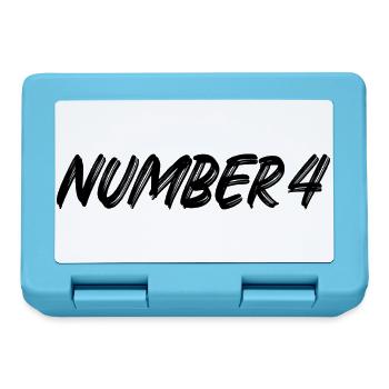 Number 4 - four - fourth - fourth - 4 - number 4 - Lunchbox - sapphire blue - Front