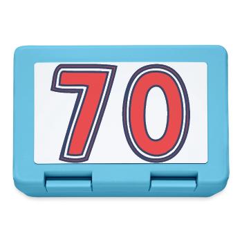70. 70 YEARS. 70TH ANNIVERSARY. 70TH ANNIVERSARY. - Lunchbox - sapphire blue - Front