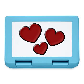 ICH LIEBE DICH. ICH LIEBE DICH. LIEBE. LIEBE. HERZ - Brotdose - Saphirblau - Vorne