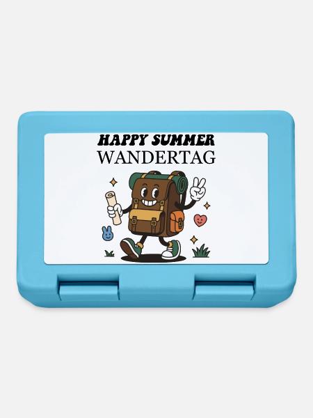 Wander-Rucksack Cartoon – Lustiger Outdoor Abenteu - Brotdose - Saphirblau
