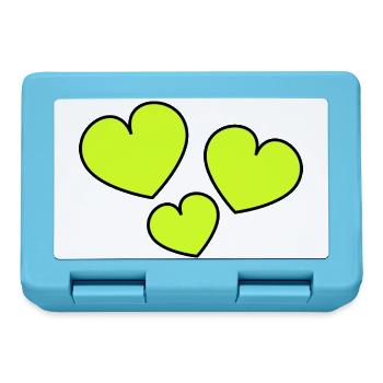 ICH LIEBE DICH. ICH LIEBE DICH. LIEBE. LIEBE. HERZ - Brotdose - Saphirblau - Vorne
