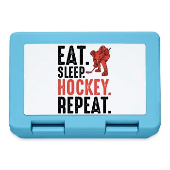 Silhouette du joueur de hockey rouge - Boîte à goûter - bleu saphir - Devant