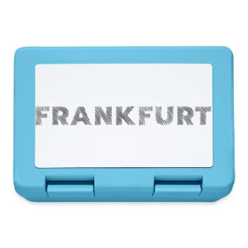 Frankfurt Stadt in Hessen Schraffur Schriftzug - Brotdose - Saphirblau - Vorne