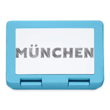 Munich Bavière Allemand Ville Hatching lettrage - Boîte à goûter - bleu saphir - Devant
