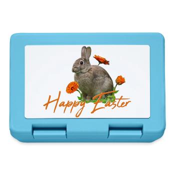 Happy Easter rabbit cony - Brotdose - Saphirblau - Vorne