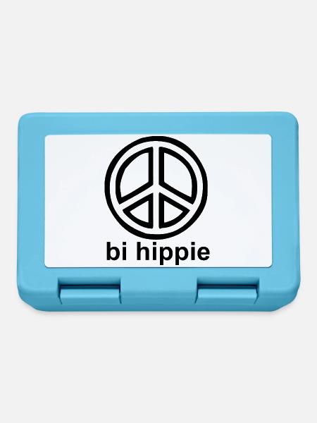 bi hippie - pride Design - Brotdose - Saphirblau
