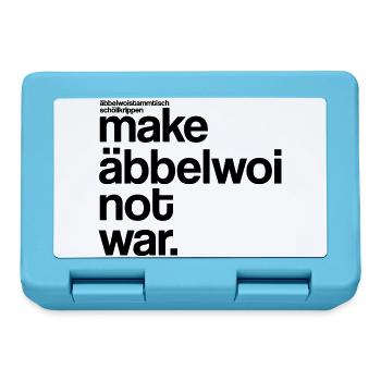make äbbelwoi not war - Brotdose - Saphirblau - Vorne