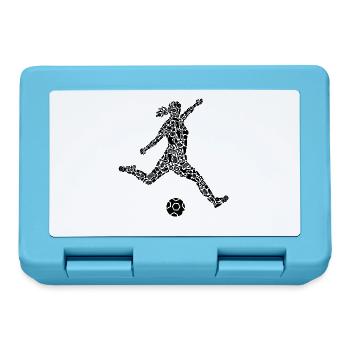 Fußballspielerin Symbole Fußball Fußballerin - Brotdose - Saphirblau - Vorne