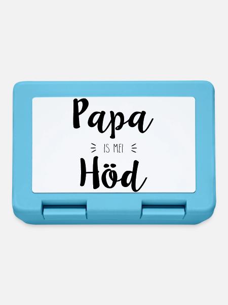 Papa is mei Höd - Brotdose - Saphirblau