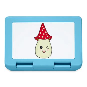 Kawaii Pilz Kawaii Fliegenpilz Kawaii Kostüm - Brotdose - Saphirblau - Vorne