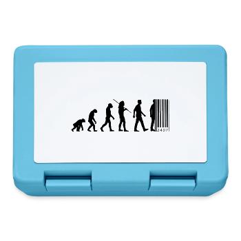 Evolution Barcode - Vom Affen zum Strichcode - Brotdose - Saphirblau - Vorne