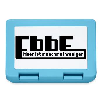 Ebbe - Meer ist manchmal weniger - Brotdose - Saphirblau - Vorne
