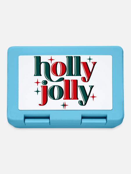 Holly Jolly Xmas - Brotdose - Saphirblau