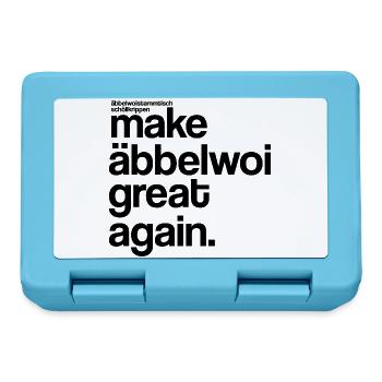 make äbbelwoi great again - Brotdose - Saphirblau - Vorne