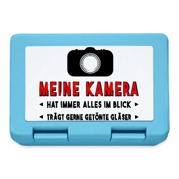 Kamera Fotograf - Brotdose - Saphirblau - Vorne