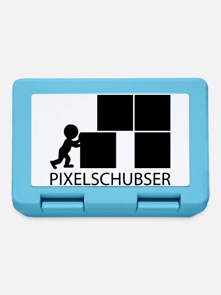 Pixelschubser und stolz darauf! - Brotdose - Saphirblau