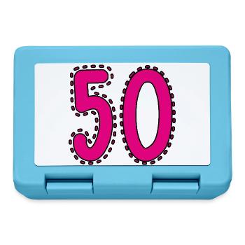 50. 50 ANS. 50e ANNIVERSAIRE. ANNIVERSAIRE 50 ANS. - Boîte à goûter - bleu saphir - Devant