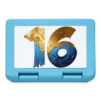 NO. 16 NUMBER 16 COOL 16TH BIRTHDAY - Lunchbox - sapphire blue - Front