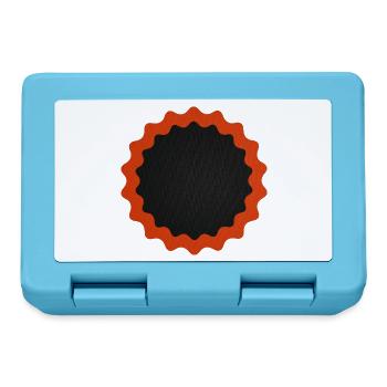Fahrrad Flicken rund - Brotdose - Saphirblau - Vorne