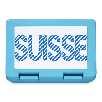SUISSE. HUMOUR. PAYS. DRAPEAU - Boîte à goûter - bleu saphir - Devant