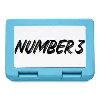 Number 3 - three - third - third - 3 - number 3 - Lunchbox - sapphire blue - Front