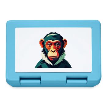 Singe Dessin Animé Personnage Animal De Compagnie Coloré - Boîte à goûter - bleu saphir - Devant