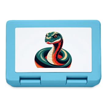 Anaconda dessin animé personnage animal de compagnie coloré - Boîte à goûter - bleu saphir - Devant