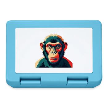 Singe Dessin Animé Personnage Animal De Compagnie Coloré - Boîte à goûter - bleu saphir - Devant