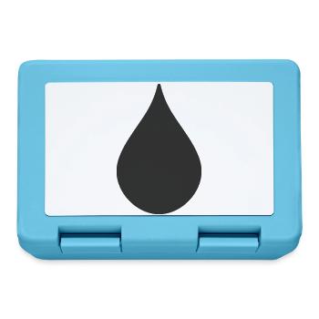 Logo-Symbol für Tropfenform - Brotdose - Saphirblau - Vorne