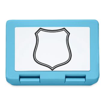 Leeres Schildlinien-Symbol Abzeichen Wappen Umrisssymbol - Brotdose - Saphirblau - Vorne
