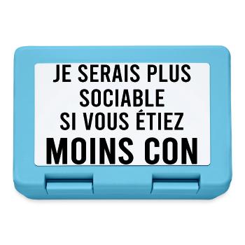Je serai plus sociable si. - Boîte à goûter - bleu saphir - Devant
