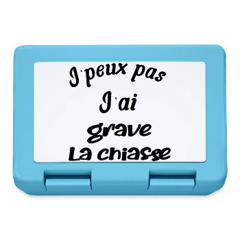 j'peux pas, j'ai grave la chiasse - Boîte à goûter - bleu saphir - Devant
