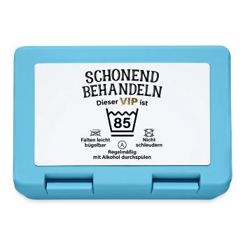 85. Geburtstag Schonend Behandeln 85 VIP ist 85 - Brotdose - Saphirblau - Vorne