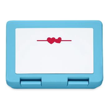 Line heart ornament icon - Lunchbox - sapphire blue - Front