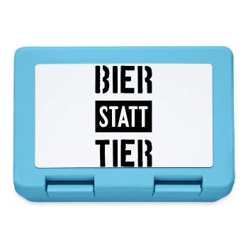 BIER STATT TIER VEGAN VEGANER - Brotdose - Saphirblau - Vorne