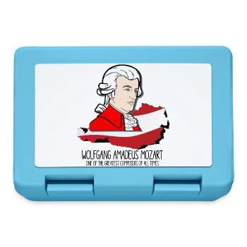 Wolfgang Amadeus Mozart - greatest composer - Brotdose - Saphirblau - Vorne