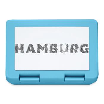 Hamburg German City Hatching lettering - Lunchbox - sapphire blue - Front