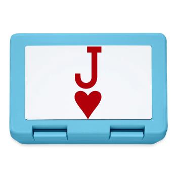 Poker Playing Card - Heart Jack - Lunchbox - sapphire blue - Front