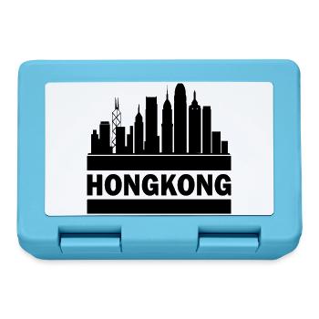 Hong Kong Skyline Souvenir Asia Buddha Gift Om - Lunchbox - sapphire blue - Front