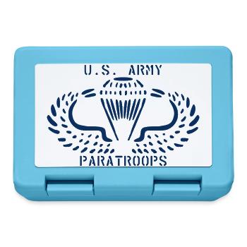 AVM Airborne Wing USA WWII v2024mnd09 USflagBlau - Brotdose - Saphirblau - Vorne