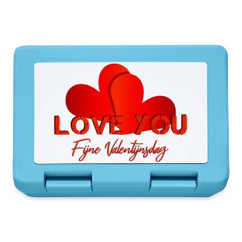 Valentinstag Valentine - Brotdose - Saphirblau - Vorne