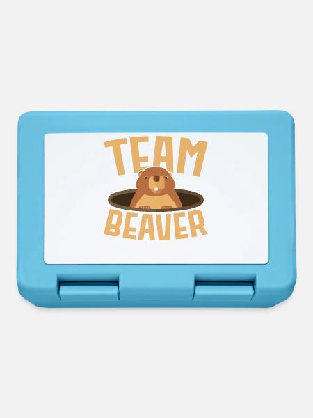 Team Biber Wildtier Tier Kanada Damm Nagetier - Brotdose - Saphirblau
